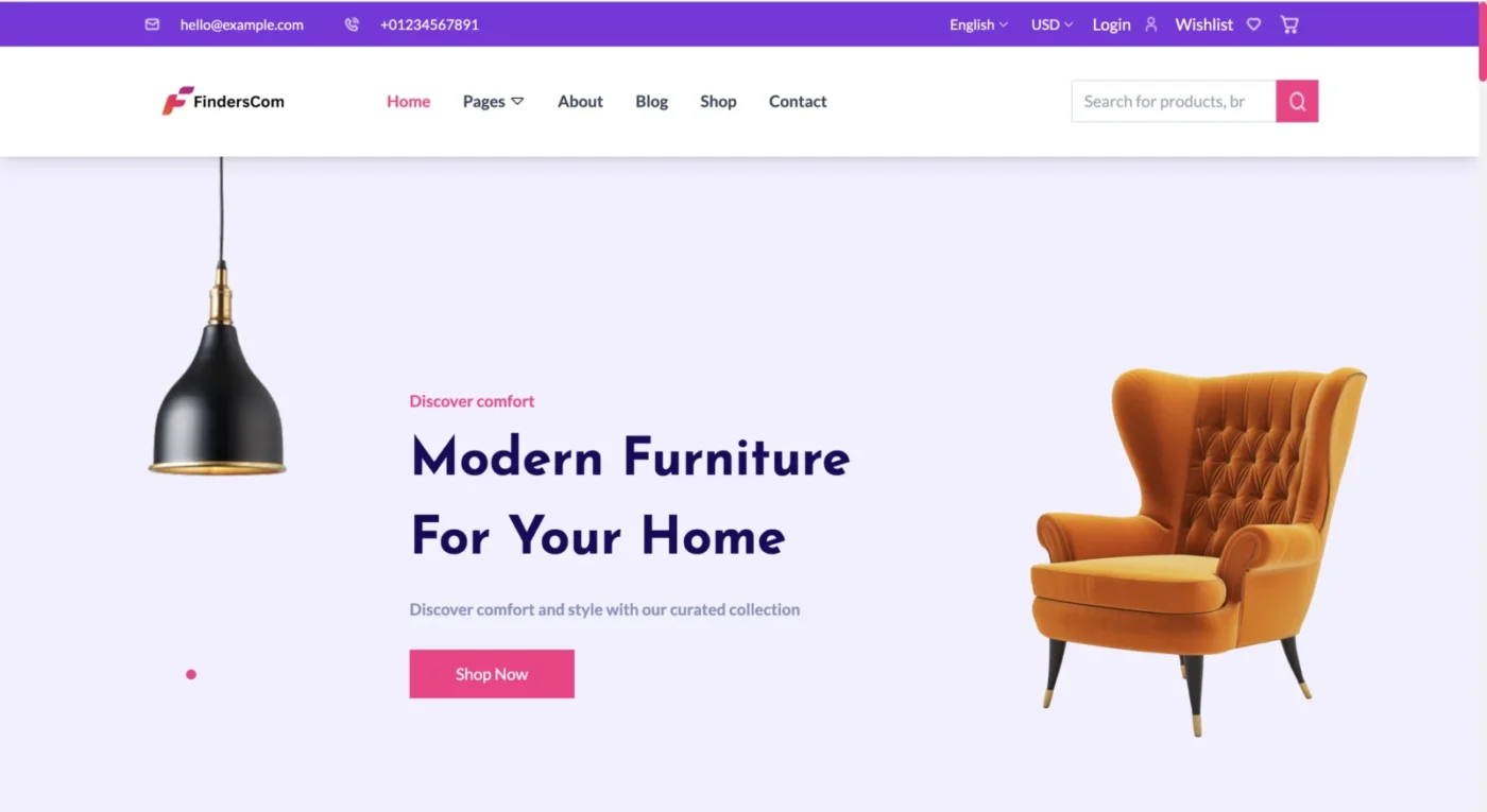 Finders — Art Lane Studio — screenshot of the website