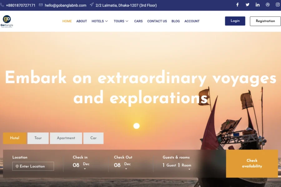 GOBangla Academy — screenshot of the website
