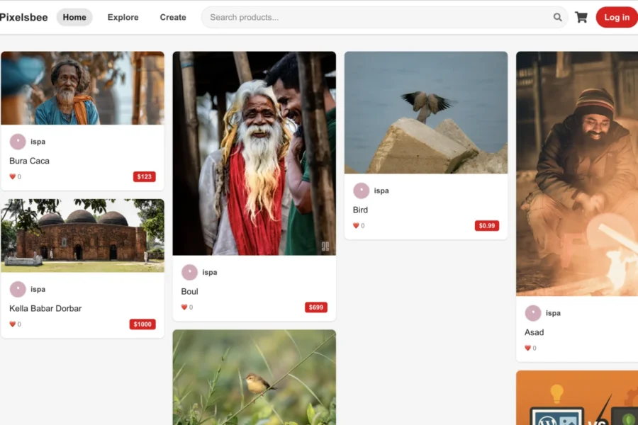PixelsBee — screenshot of the website
