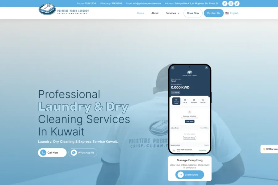 Pristine Press — screenshot of the website