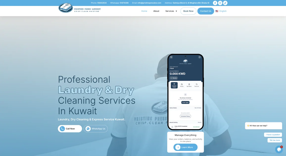 Pristine Press — screenshot of the website